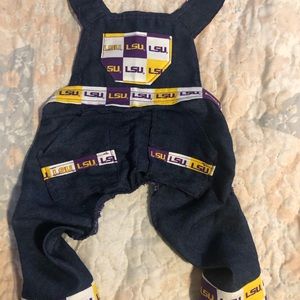 Light weight denim LSU overalls  medium